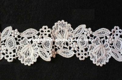 China 2 Inch Guipure Water Soluble Lace Trim  Eco - Friendly Dyeing For Ballerina Dress for sale