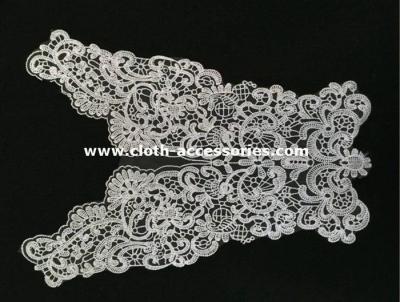 China V Shape Vintage Lace Collar / Chemical Lace Peter Pan Collar 31cm × 40cm for sale