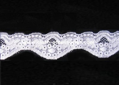 China Off White Fashion Crochet Nylon Lace Fabric Comfortable For Lingerie for sale