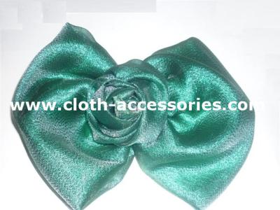 China Ribbon Large Flower Corsage For Men / Prom Fabric Flower Brooch Polyester Voil for sale