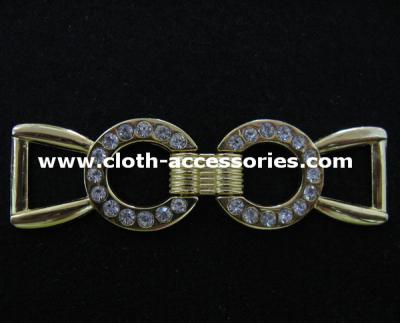 China Lady Long Slim Metal Buckles , Both Side Metal Shoe  Buckles Without Pin for sale