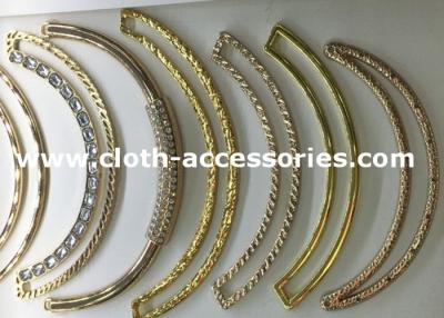 China Curved Shape Metal Garment Accessories / 22G Metal Collar Necklace for sale