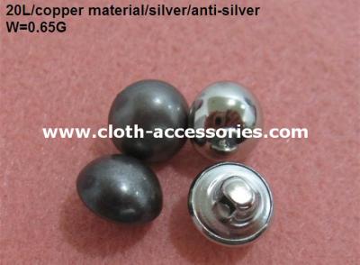 China Round Pearl Shank Custom Clothing Buttons Copper Color With Polished for sale