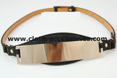 China Rose Gold Womens Pu Cloth Belts Custom Waterproof  With Metal Mirror for sale