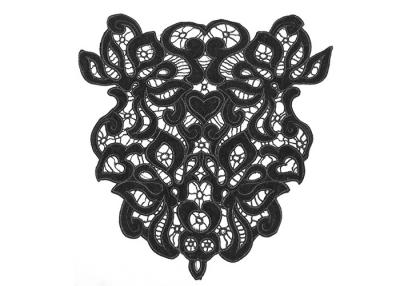 China Black Big Size Back Velvet Polyester Thread Crochet Collar Free Pattern Geometric Shape for sale