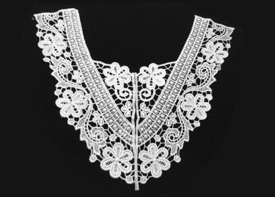 China Wedding Dress / Bridal Lace Appliques , White Ribbon Bridal Lace Trim 13 4/10