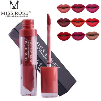 China Waterproof Miss Rose 24 Colors Bulk Matte Liquid Lipstick Wholesale Lip Gloss Stick Lip Glosses for sale