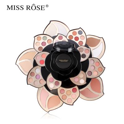 China Makeup Palette Set Miss Rose 45 Colors Bronze Plum Blossom Eyeshadow Makeup Powder Concealer Cream Set Black Blusher Highlighter Bar With Mirror for sale