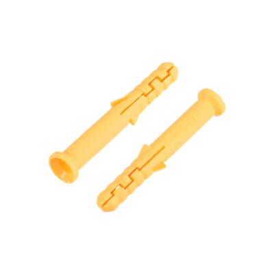 China 8x60mm Yellow Plastic Expansion Pipe Plastic Tube 50 Packs for sale