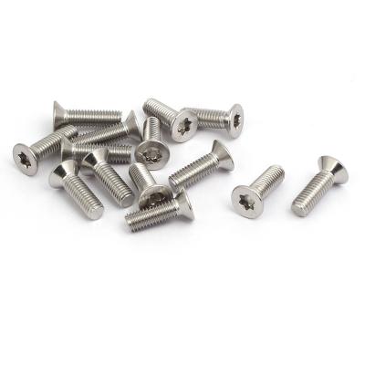 China M5x16mm 316 Stainless Steel Fully Thread Flat Head Torx Screw Fasteners 12pcs 9mm Diameter for sale