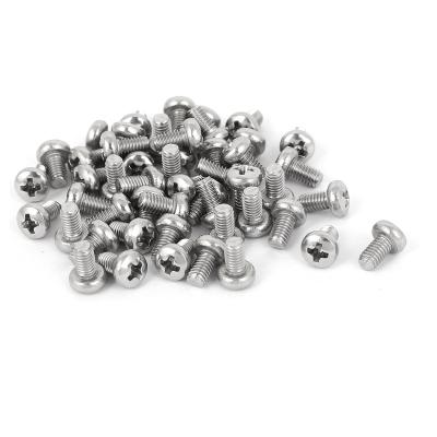 China 50pcs M3x5mm 316 stainless steel Phillips Pan Head Machine Screws Fasteners 1205412 for sale