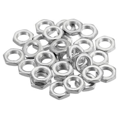 China Heavy Industry M8 X 1.0 Steel Hex Nuts, 30 Pack Metric Thread Hardware Galvanized Finish Nuts Screw Bolt Fasteners 3mm Size for sale