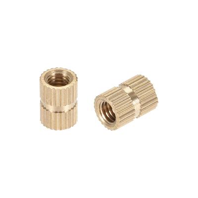 China Heavy Industry Knurled Insert Nuts, M5 x 10mm (L) X 7mm (OD) Female Thread Brass Embedment Assortment Kit, 50 PCs for sale