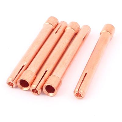 China 5Pcs CAT WP18 Argon Arc Welding Torch Copper Contact Tips 2.4mm Copper Tone for sale