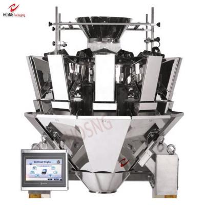 China High Accuracy Automatic Electronic Pellet Weigher Snack Nuts Seeds 10 Head Combination Multihead Weigher for sale