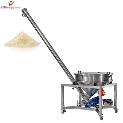 China Egypt Screw Conveyor Hot Selling Fire Resistant 304 Stainless Steel Auger Slope Screw Feeder With Vibrating Hopper For Powder Food for sale