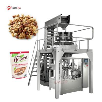 China 8 Station Premade Chemical Rotary Rack Up Pouch Pistachio Mix Packing Machine With Combination Multi Head Scale for sale