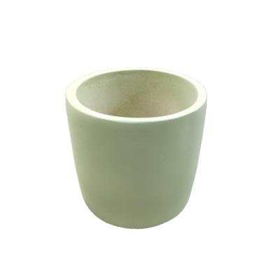 China Simply/Liegtweight/Decoration Green Fiber Clay Small Size Round Desktop Flowerpot Durable Factory Design New for sale