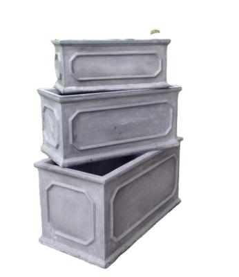 China Factory direct sale simply classic style fiberglass garden rectangular flower pots for sale