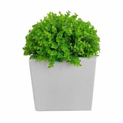 China Simply Square Type Combo Outdoor Fiberglass Floor Flowerpot And Planter for sale