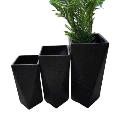 China Simply Irregular Shape Magnesium Mud Plant Customized Flower Pot In Outdoor And Indoor for sale