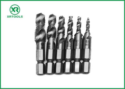 China 6 stuks Machine Use HSS Combination Drill and Taps Set, hss machine taps and drill sets Te koop