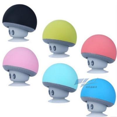 China Portable Wireless Mini Subwoofer Speaker Cute Mushrooms Wireless Music Player With Sucker Cup For Mobile Phones for sale