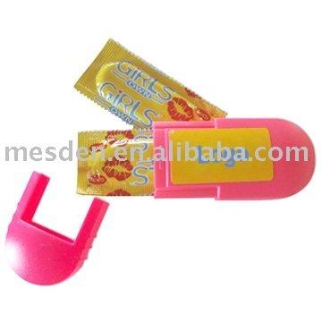 China Plug Condoms Plastic Oval Shape Condom Holder for sale