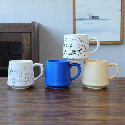 China Viable Creative Ceramic Splatter Ink Mug Korean Lelyi Headquarters Mug for sale