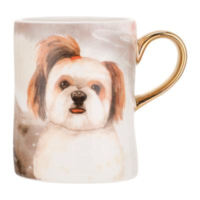 China Lelyi Statistical Cartoon Puppy Cup 460ml Large Capacity Creative Creative Animal Ceramic Mug for sale