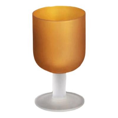 China Lelyi Sustainable Medieval Lightweight Luxury Sunset Glass Cup Frosted Glass Goblet Red Wine Glass for sale