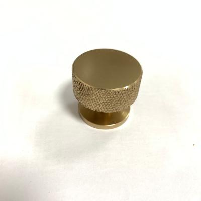 China Contemporary High Quality Brass Kitchen Cupboard Furniture Knurling Gold Aluminum Knurled Round Knurled Round Knob for sale