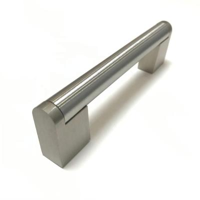 China Low Price Minimalist Stainless Steel Furniture Handle Cabinet Wardrobe Kitchen Cupboard Hollow Brush Handles Pulls for sale