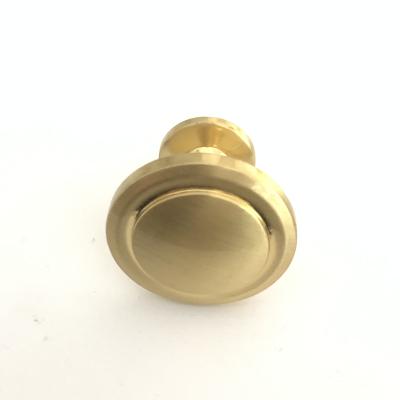 China Good Quality Modern Brush Round Brass Furniture Knob Pull Handle For Bedroom Bathroom Living Room Washroom Cabinet Door And Kitchen for sale