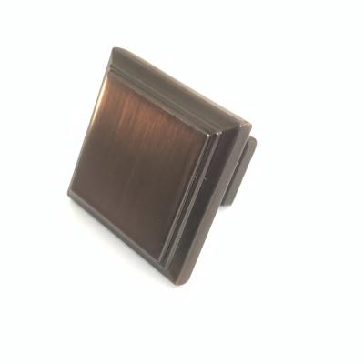 China Modern copper bronze zinc alloy square knob for cabinet and sideboard and bathroom and bedroom living room cupboard door for sale