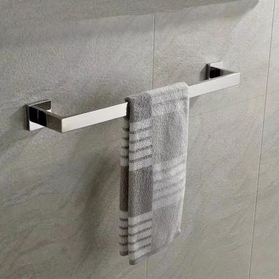 China China 304 Stainless Steel Washroom Accessory 60cm Towel Rack Holder Single Brush Nickel Satin Made Fashion for sale