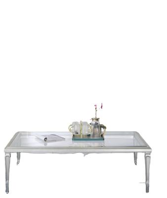 China (Other) new high quality luxury rectangular glass table adjustable rectangular glass top dining table bedroom and living room listing for sale