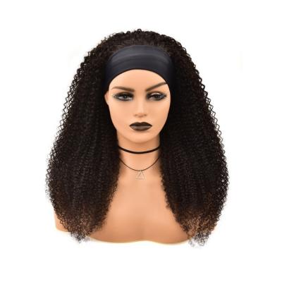 China Other Hot Selling Long Length Curly Headband Wigs 100% Machine Made Hair for sale