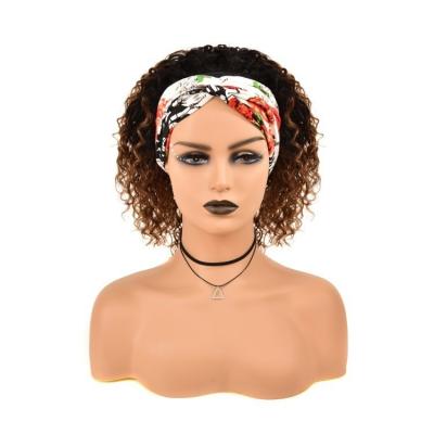 China Other Short Length Curly Headband Wigs 100% Machine Made Hair for sale