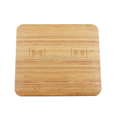 China Cell Phone Wood/Bamboo For Iphone And Samsung Universal Mobile Phone QI Wireless Charger for sale