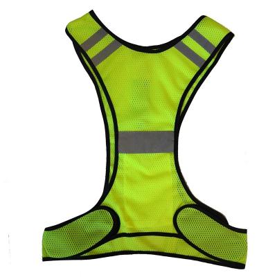 China High Light Reflective Cheap Night Traffic Running Jacket Knitted Fabric Reflector Safety Cycling Vest for sale