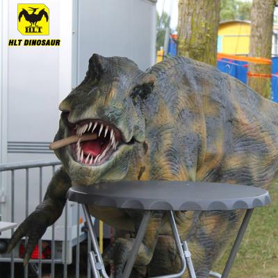 China Amusement Park HLT Realistic Dinosaur Costume Hidden Legs for sale