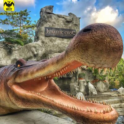 China Amusement Park Animals Animatronic Crocodile Can Be Customized Realistic Life Size Outdoor Animal Statues Amusement Park Animal for sale