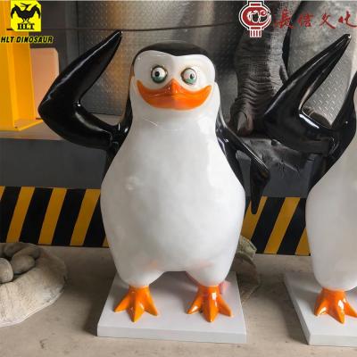 China HLT life size animal model penguin amusement park animatronic Madagascar animals for sale large fiberglass animals for sale