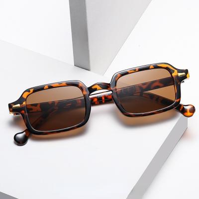 China Latest Fashion Sunglasses Small Square Frame Brown Lenses For Women Mens Luxury Brand Sunglasses Custom Designer 2022 Uv400 Brown Lens Sunglasses for sale