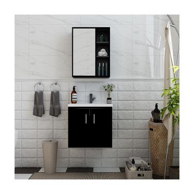 China Contemporary Unique Modern Luxury Vanity Mirror Sink Furniture Design Wooden Bathroom Cabinet for sale