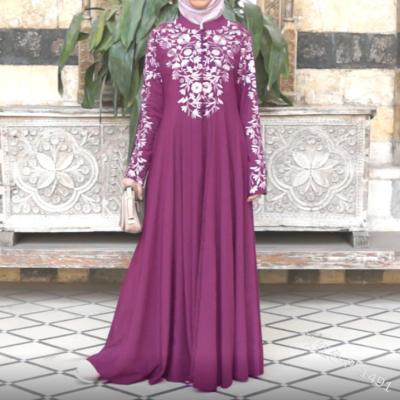 China 2021 Arab Islamic Ladies Modest Abaya Muslim Dress For Women Long Robe Maxi Long Sleeve Clothing Middle East Best Selling Modest Muslimah Styling Amazon for sale