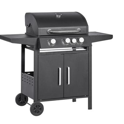 China Height Adjustable Barbecue Grill , 3+1 Burner Gas Grill for sale