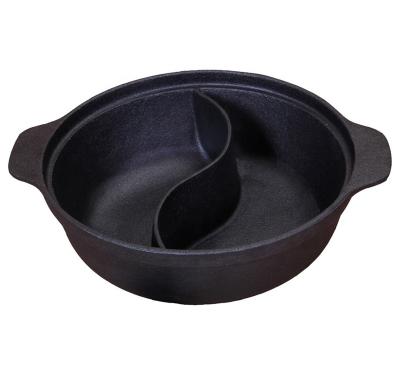 China Sustainable Japanese hotpot cast iron shabu shabu pot for sale