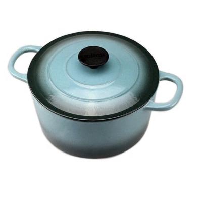 China Sustainable 3Qt Enamel Cast Iron Round Casserole Premium Cast Iron Cookware for sale